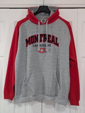 NHL Montreal Canadiens Hoodie Red and Grey